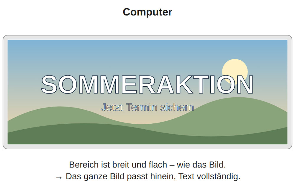 komplettes Bild im Header auf dem Computer